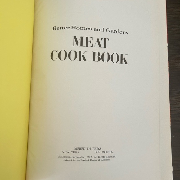Vintage 1969 Better Homes And Gardens Meat Cookbook - Picture 2 of 8